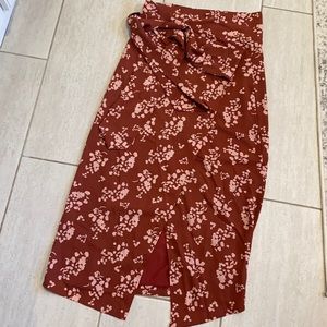 Midi wrap skirt